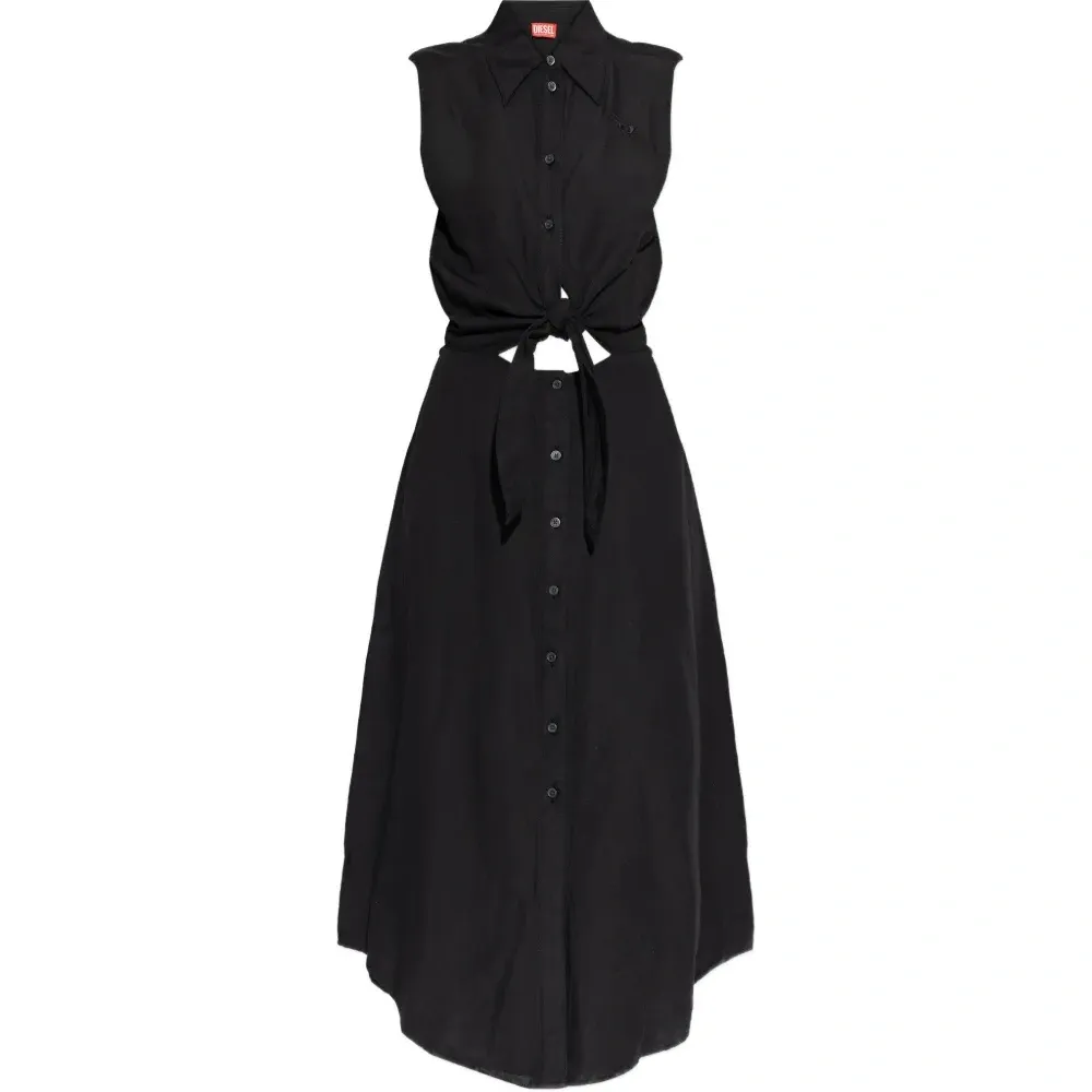 Платье с завязками на пуговицы