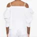 Блузка с объемными рукавами и оборками