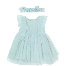 Платье с оборками и в горошек