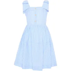 Платье в полоску с бантом