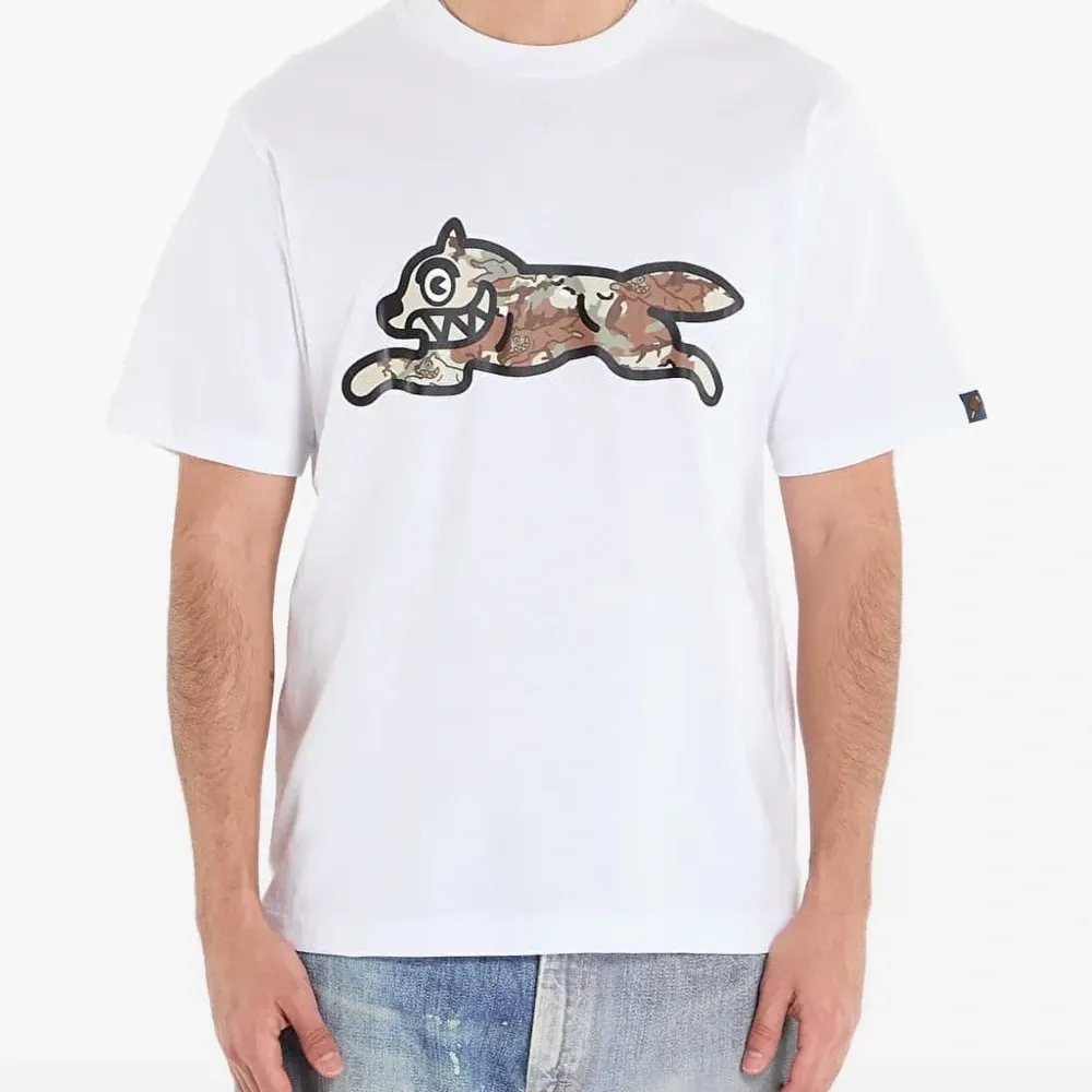 Футболка с изображением бегущей собаки