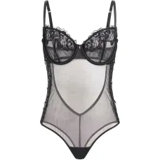 Боди из кружев с цветочным узором
