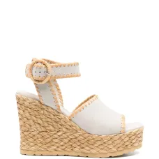 Босоножки на танкетке из соломки с пряжкой Cindy