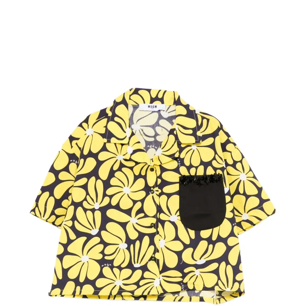 Рубашка с цветочным принтом