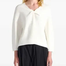 Джемпер с перекрученным V-образным вырезом Джемпер с перекрученным V-образным вырезом