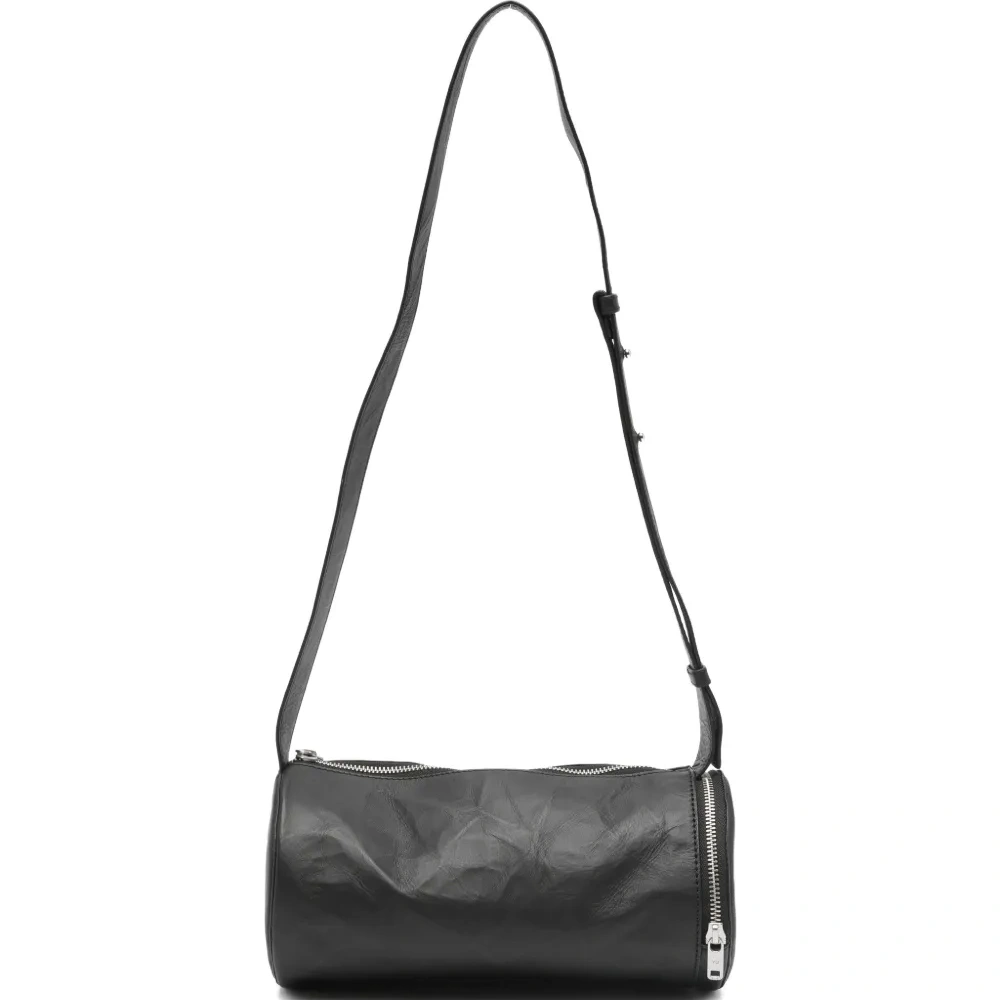 Сумка-мессенджер в форме цилиндра (бочонка) на молнии