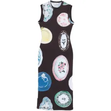 Платье миди с принтом