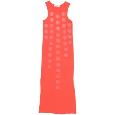 Платье с аппликацией в виде кругов