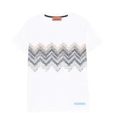 Футболка с зигзагообразным узором Футболка с зигзагообразным узором