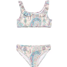 Купальник с воланами и принтом "пейсли"