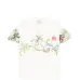 Футболка с цветочными рукавами