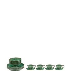 Набор для завтрака Verde Lanza с ребристой поверхностью (на четыре персоны)