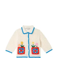 Кардиган с цветочной аппликацией Кардиган с цветочной аппликацией