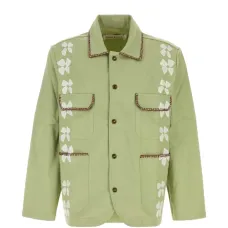 Хлопковый блейзер с цветочным принтом