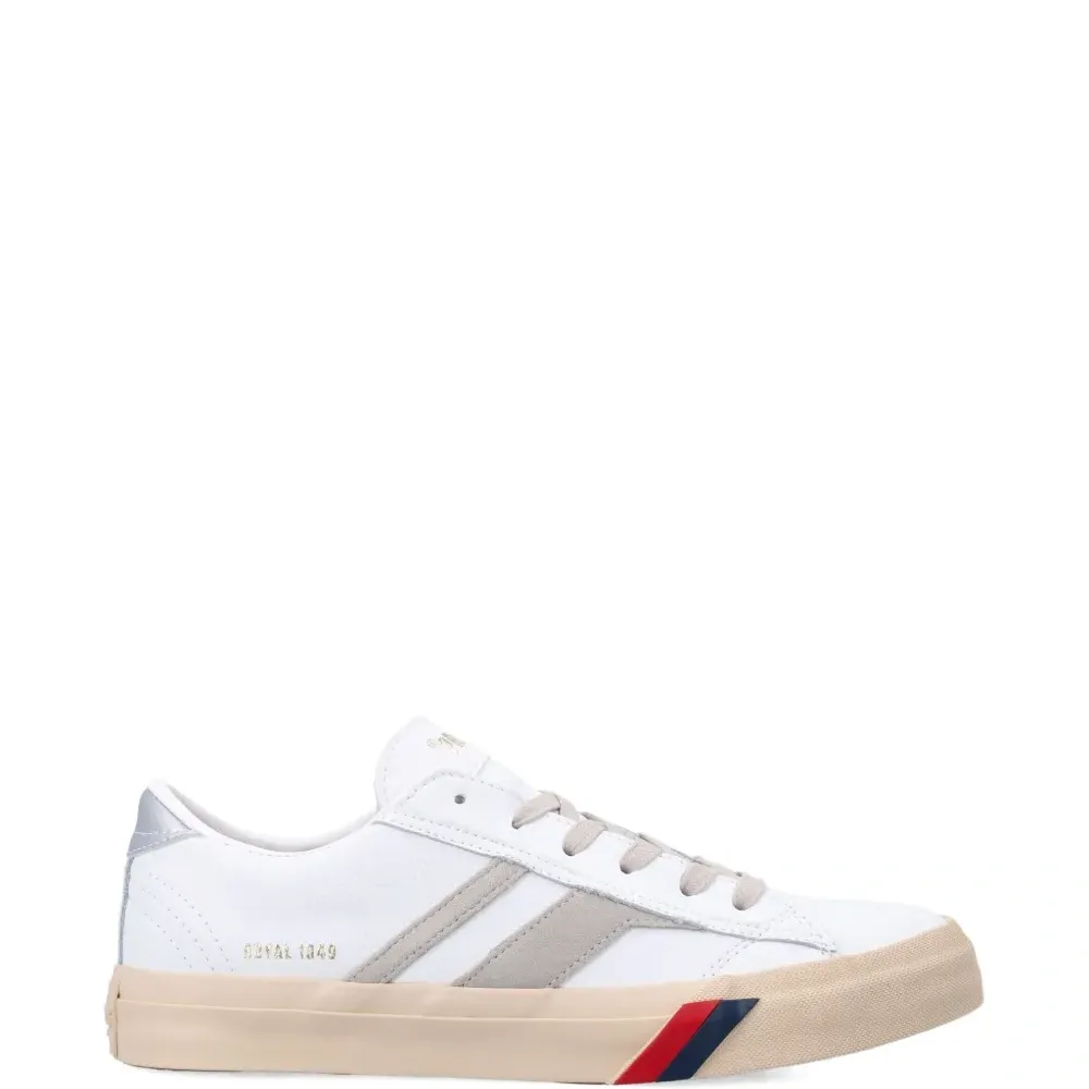 Кожаные кроссовки с полосатыми деталями Кожаные кроссовки с полосатыми деталями