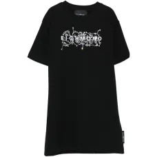 Платье с короткими рукавами и украшениями