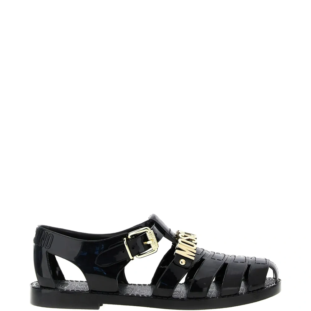 Сандалии из желе с логотипной бляшкой