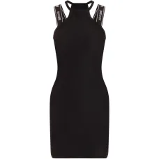 Мини-платье с логотипом на бретельках Мини-платье с логотипом на бретельках