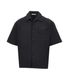 Пижамная рубашка с накладными карманами