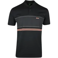 Поло с полосатыми деталями