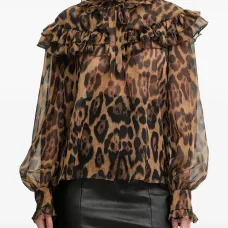 Блузка с леопардовым принтом