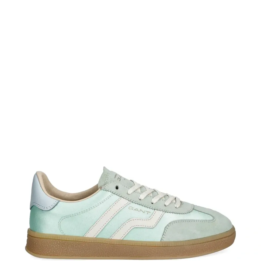 Кроссовки с панелями в полоску