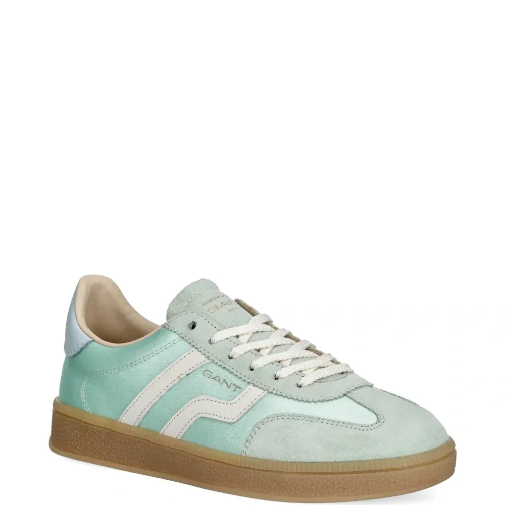 Кроссовки с панелями в полоску