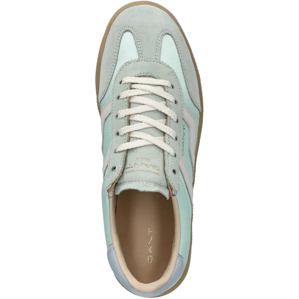 Кроссовки с панелями в полоску