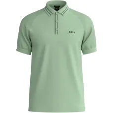 Поло с логотипом и полосатой отделкой