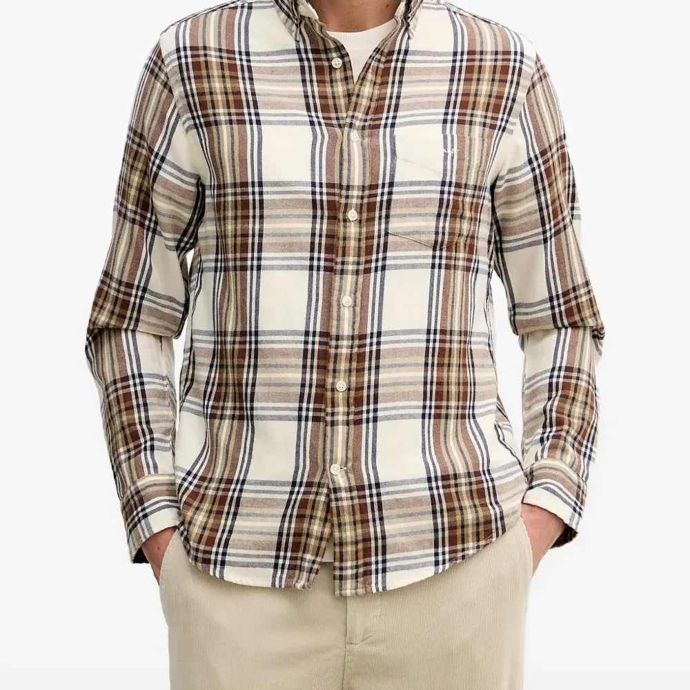 Рубашка в клетку с нагрудным карманом