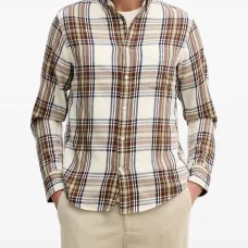 Рубашка в клетку с нагрудным карманом