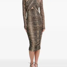 Миди-платье с вырезами и принтом Миди-платье с вырезами и принтом