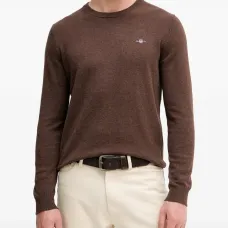 Свитер с круглым вырезом и логотипом