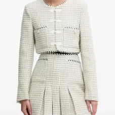 Укороченный жакет Florine с плетёной фактурой Укороченный жакет Florine с плетёной фактурой