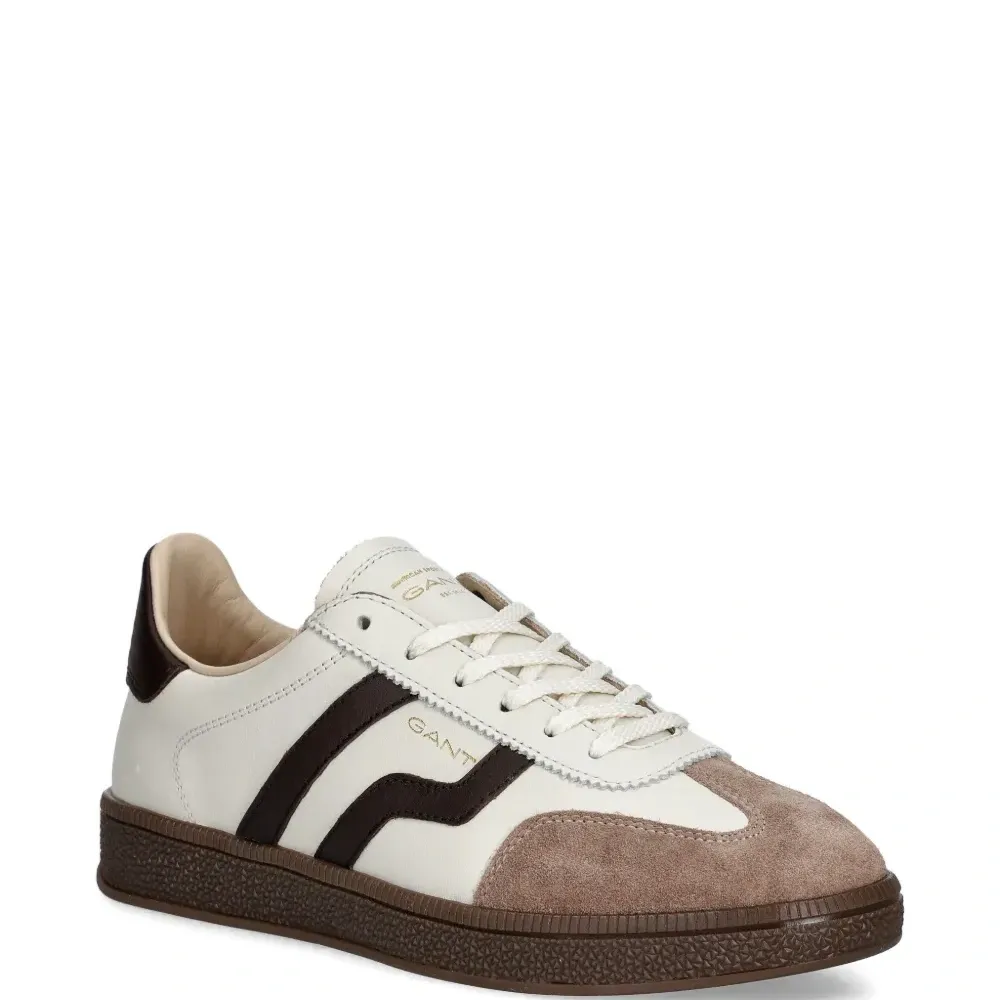 Замшевые кроссовки в полоску