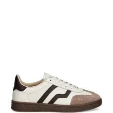 Замшевые кроссовки в полоску