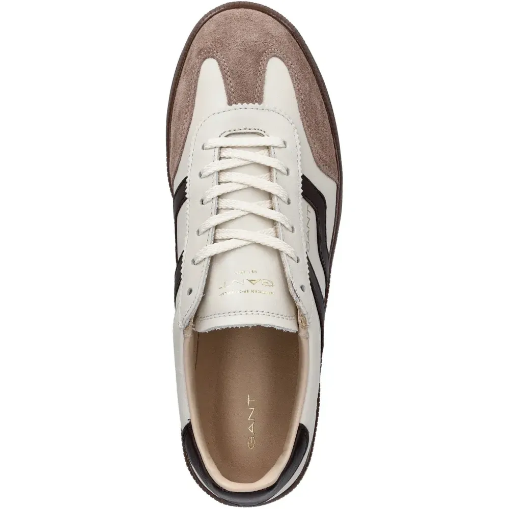 Замшевые кроссовки в полоску