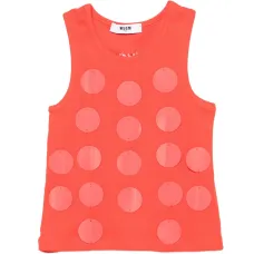 Топ без рукавов в горошек