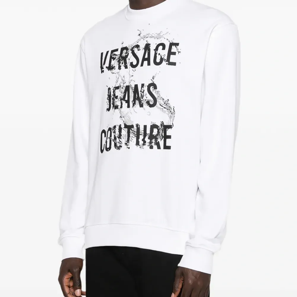 Свитшот с принтом и круглым вырезом