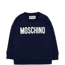 Свободный свитшот с логотипом и круглым вырезом