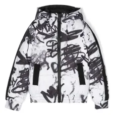 Двусторонний пуховик с логотипом