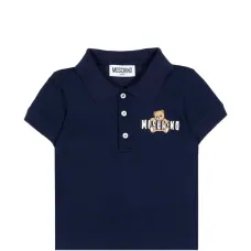 Поло с короткими рукавами и принтом "Тедди"