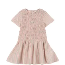 Платье в полоску с круглым вырезом