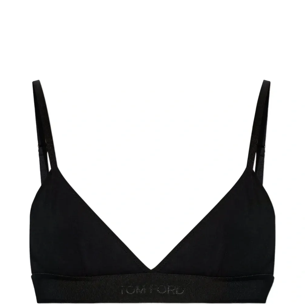 Бюстгальтер с логотипом на резинке