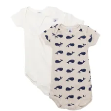 Боди с принтом китов (набор из трёх штук)