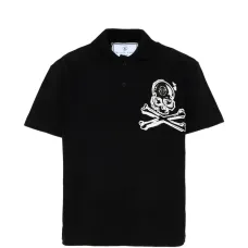 Поло с короткими рукавами и принтом в виде черепов