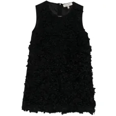 Мини-платье с цветочными аппликациями Мини-платье с цветочными аппликациями