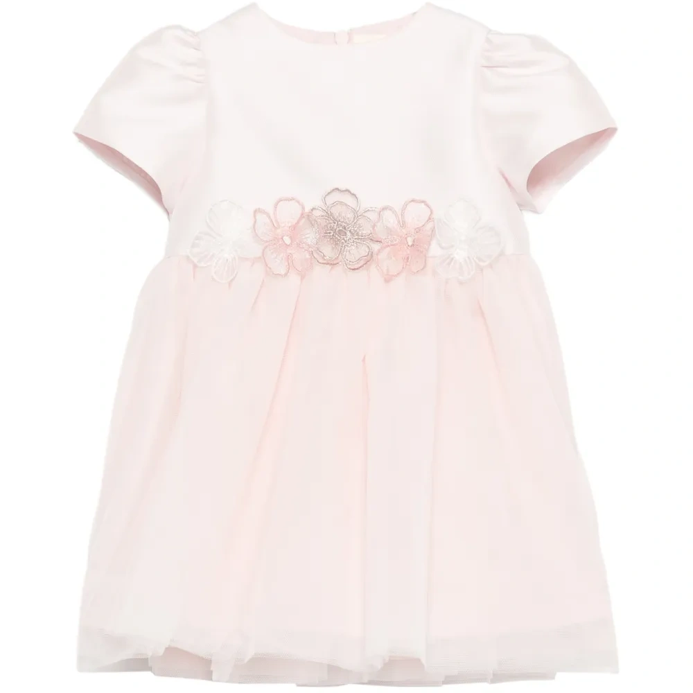 Платье с цветочными аппликациями