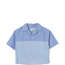 Рубашка в полоску с цветными блоками