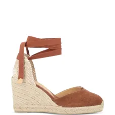 Эспадрильи на каблуке с обертывающимися ремешками Chiara